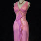 Sweet Prom Dress V-neck Pleated Ruffle Evening Dress Gala Dress    D2913