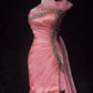 Sweet Prom Dress One Shoulder Pleated Evening Dress Gala Dress Cocktail Dress    D2914