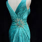 Stunning Prom Dresses V-neck Pleated Mermaid Evening Dress Gala Dress   D2916