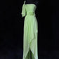 Elegant Prom Dresses One Shoulder Pleated Slit Evening Dress Gala Dress   D2917