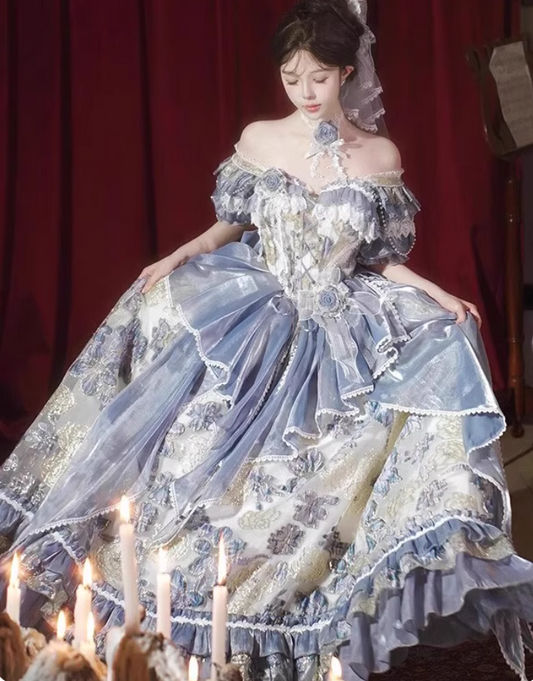 Gorgeous Prom Dress Off Shoulder Pleated Ball Gown Birthday Party Dress Evening Dress 16th Dress  D2926