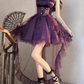 Stunning Homecoming Dress Purple Spaghetti Straps Ruffle Tulle Birthday Party Dress Short Prom Dress Cocktail Dress   D2928
