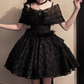 Unique Black Homecoming Dress Spaghetti Straps Pleated Birthday Party Dress Short Prom Dress Cocktail Dress   D2929