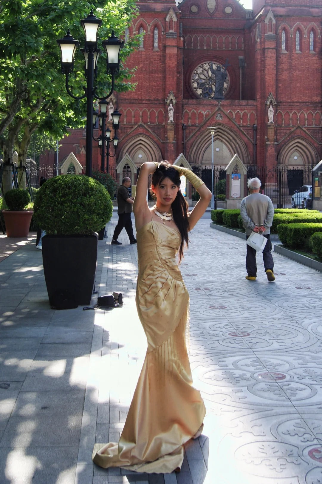 Elegant Prom Dress One Shoulder Pleated Mermaid Gala Dress Evening Dress   D2831