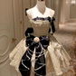 Elegant Short Prom Dress Spaghetti Straps Bowknot Cocktail Dress Homecoming Dress Princess Dress   D2932