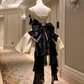 Elegant Short Prom Dress Spaghetti Straps Bowknot Cocktail Dress Homecoming Dress Princess Dress   D2932