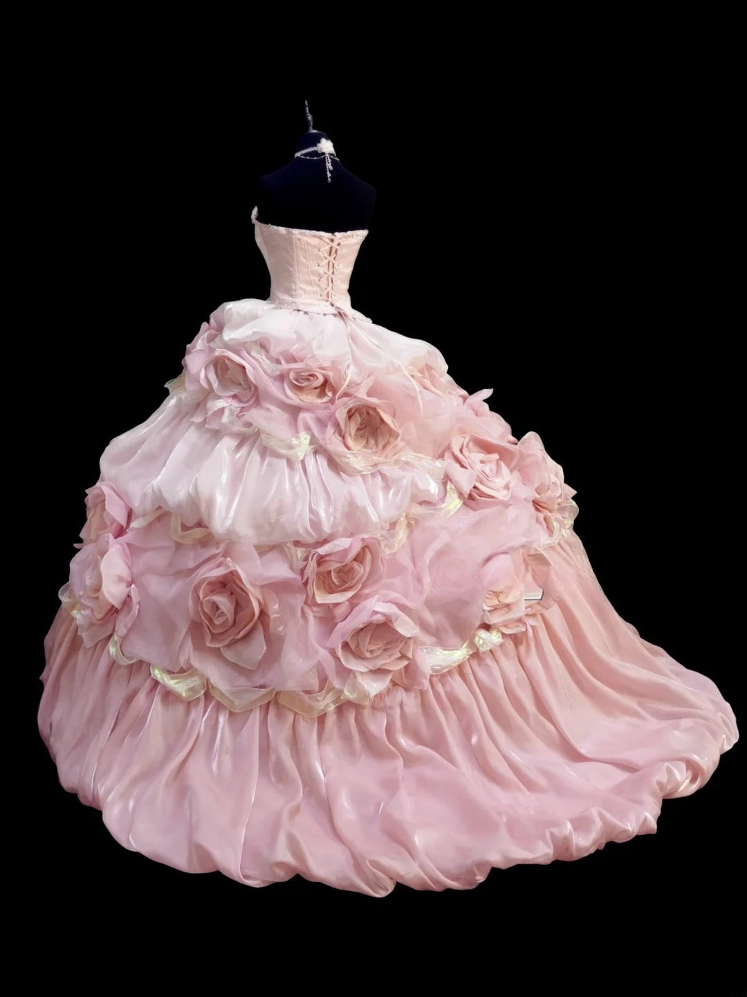Sweet Prom Dress Strapless Pleated Ball Gown Quinceanera Dress Evening Dress    D2833