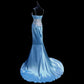 Gorgeous Prom Dress V-neck Pleated Mermaid Gala Dress Evening Dress     D2834