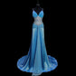 Gorgeous Prom Dress V-neck Pleated Mermaid Gala Dress Evening Dress     D2834
