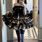 Cute Short Prom Dress Off Shoulder Pleated Tiered Homecoming Dress Birthday Party Dress D2935