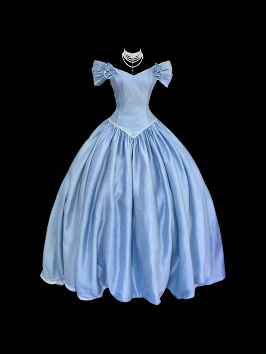 Beauty Prom Dress V-neck Pleated Ball Gown Sweet 16 Dress Evening Dress       D2836