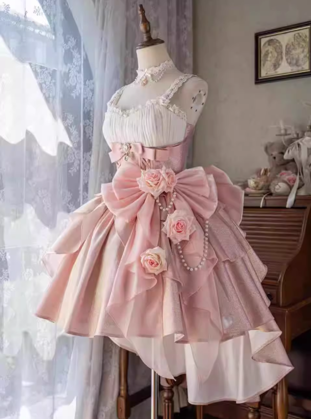 Sweet Short Prom Dress Spaghetti Straps Pleated Homecoming Dress Princess Dress Birthday Party Dress D2936