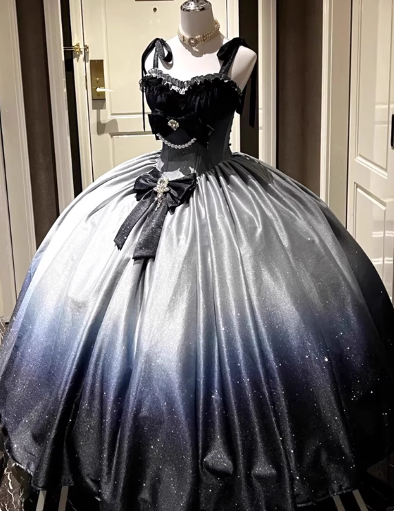 Unique Prom Dress Spaghetti Straps Pleated Ball Gown Princess Dress Birthday Evening Dress  D2937