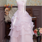 Cute Prom Dress Strapless Pleated Ball Gown Sweet 16 Dress Princess Dresses Evening Dress  D2940