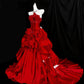Charming Prom Dress Strapless Ruffle Prom Gown Gala Dress Evening Dress    D2841