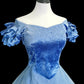 Pretty Prom Dress Off Shoulder Pleated Ball Gown Evening Dress 16th Dress    D2842