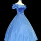 Pretty Prom Dress Off Shoulder Pleated Ball Gown Evening Dress 16th Dress    D2842
