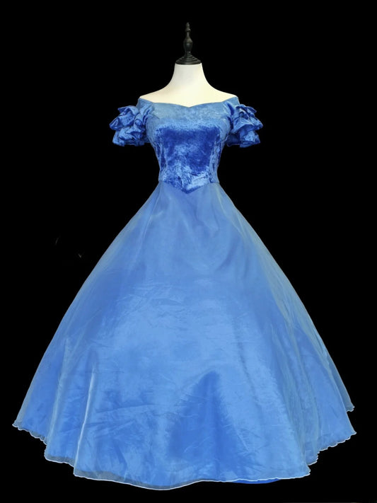 Pretty Prom Dress Off Shoulder Pleated Ball Gown Evening Dress 16th Dress    D2842