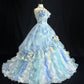Stunning Prom Dress Strapless Ruffle Ball Gown 16th Dress Evening Dress  D2843