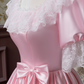 Stunning Prom Dress Pink Square Neck Pleated Lace Evening Dress16th Dress   D2943