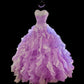Pretty Prom Dress Sweetheart Pleated Ruffle Ball Gown Evening Dress 16th Dress  D2844