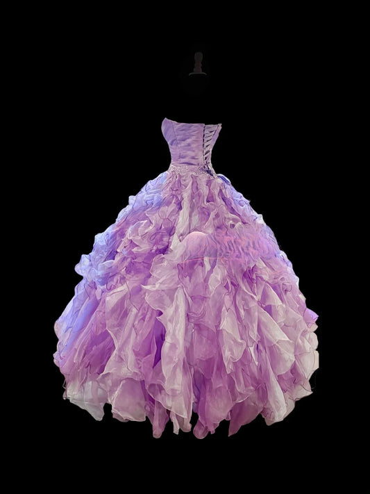 Pretty Prom Dress Sweetheart Pleated Ruffle Ball Gown Evening Dress 16th Dress  D2844
