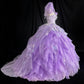 Charming Prom Dress Strapless Ruffle Tulle Ball Gown Evening Dress 16th Dress  D2845