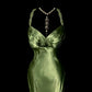 Gorgeous Prom Dress Green Spaghetti Straps Backless Pleated  Evening Dress Gala Dress Party Dress   D2945