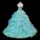 Beauty Prom Dress Halter Ruffle Tiered Evening Dress Sweet 16 Dress Ball Gown  D2848