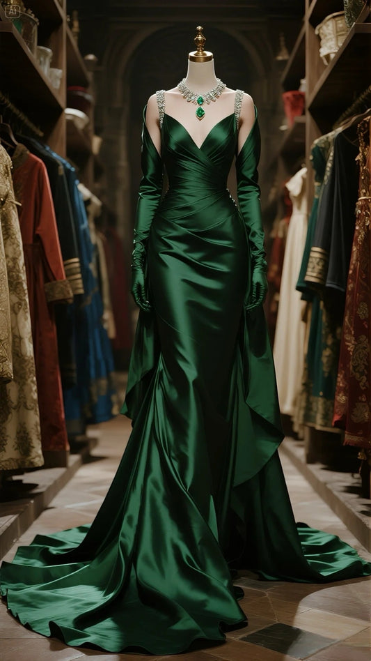 Elegant Prom Dress Spaghetti Straps Pleated Gala Dress Evening Dress    D2949