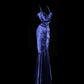 Elegant Prom Dress Navy Blue Spaghetti Straps Pleated Mermaid Gala Dress Evening Dress Party Dress    D2951
