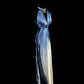 Elegant Prom Dress Gradient V-neck Pleated Gala Dress Evening Dress Party Dress    D2952