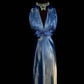 Elegant Prom Dress Gradient V-neck Pleated Gala Dress Evening Dress Party Dress    D2952