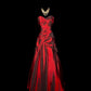 Stunning Prom Dress A Line Red Sweetheart Pleated Gala Dress Evening Dress Party Dress    D2953
