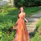 Stunning Women Dress Spaghetti Straps Pleated Summer Date Dress Seaside Party Dress    D2957