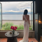 Minimalist Women Dress One Shoulder Fitted Pleated Summer Date Dress Seaside Party Dress    D2958