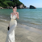 Elegant Women Dress Halter Backless Summer Seaside Dress Vacation Date Dress   D2961