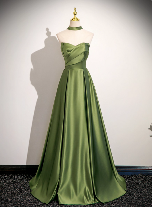 Elegant Prom Dress A Line Sweetheart Pleated Evening Dress Gala Dress     D2963