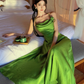 Beauty Summer Dress Halter Pleated Women Dress Vacation Seaside Dress Date Dress Party Dress   D2964