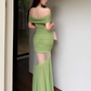 Pretty Summer Dress Off Shoulder Pleated Women Dress Vacation Seaside Date Dress Party Dress   D2965