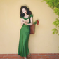 Minimalist Summer Dress Crew Neck Women Dress Vacation Dress Daily Date Dress   D2968
