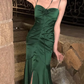 Stunning Summer Dress Spaghetti Straps Pleated Slit Women Dress Vacation Dress Daily Date Dress Party Dress   D2969