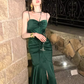 Stunning Summer Dress Spaghetti Straps Pleated Slit Women Dress Vacation Dress Daily Date Dress Party Dress   D2969