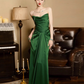 Charming Prom Dress Strapless Pleated Evening Dress Gala Dress Party Dress     D2970