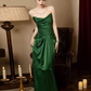 Charming Prom Dress Strapless Pleated Evening Dress Gala Dress Party Dress     D2970