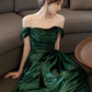 Shiny Prom Dress A Line Off Shoulder Pleated Evening Dress Gala Dress Party Dress   D2972