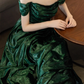 Shiny Prom Dress A Line Off Shoulder Pleated Evening Dress Gala Dress Party Dress   D2972
