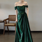Shiny Prom Dress A Line Off Shoulder Pleated Evening Dress Gala Dress Party Dress   D2972