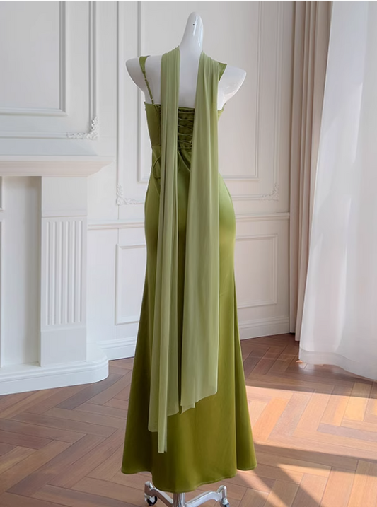 Beauty Prom Dress Square Neck Pleated Evening Dress Gala Dress Party Dress D2974
