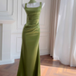 Beauty Prom Dress Square Neck Pleated Evening Dress Gala Dress Party Dress D2974